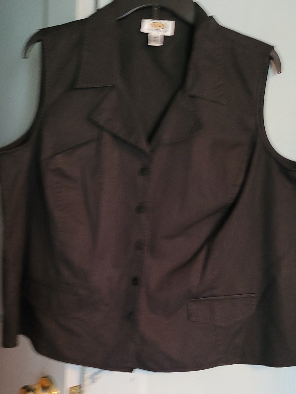 Talbots Black Petite Women's Vest - Button Front
